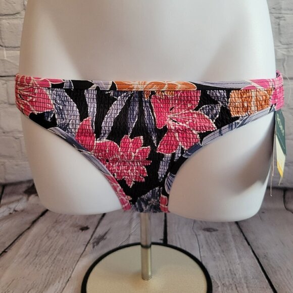 Roxy Tropical Oasis Smocked Bikini Bottoms - Picture 1 of 5